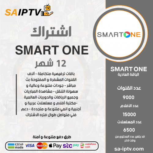 SMART ONE - اشتراك سمارت ون مدة 12 اشهر الباقة العادية