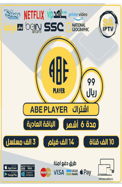 ABE Player TV - Subscription For 6 Months Normal Package