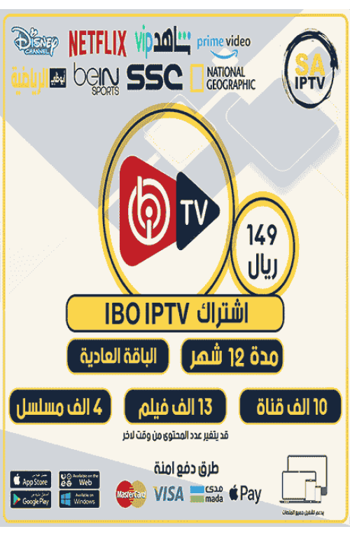 IBO TV  - Subscription For 12 Months Normal Package